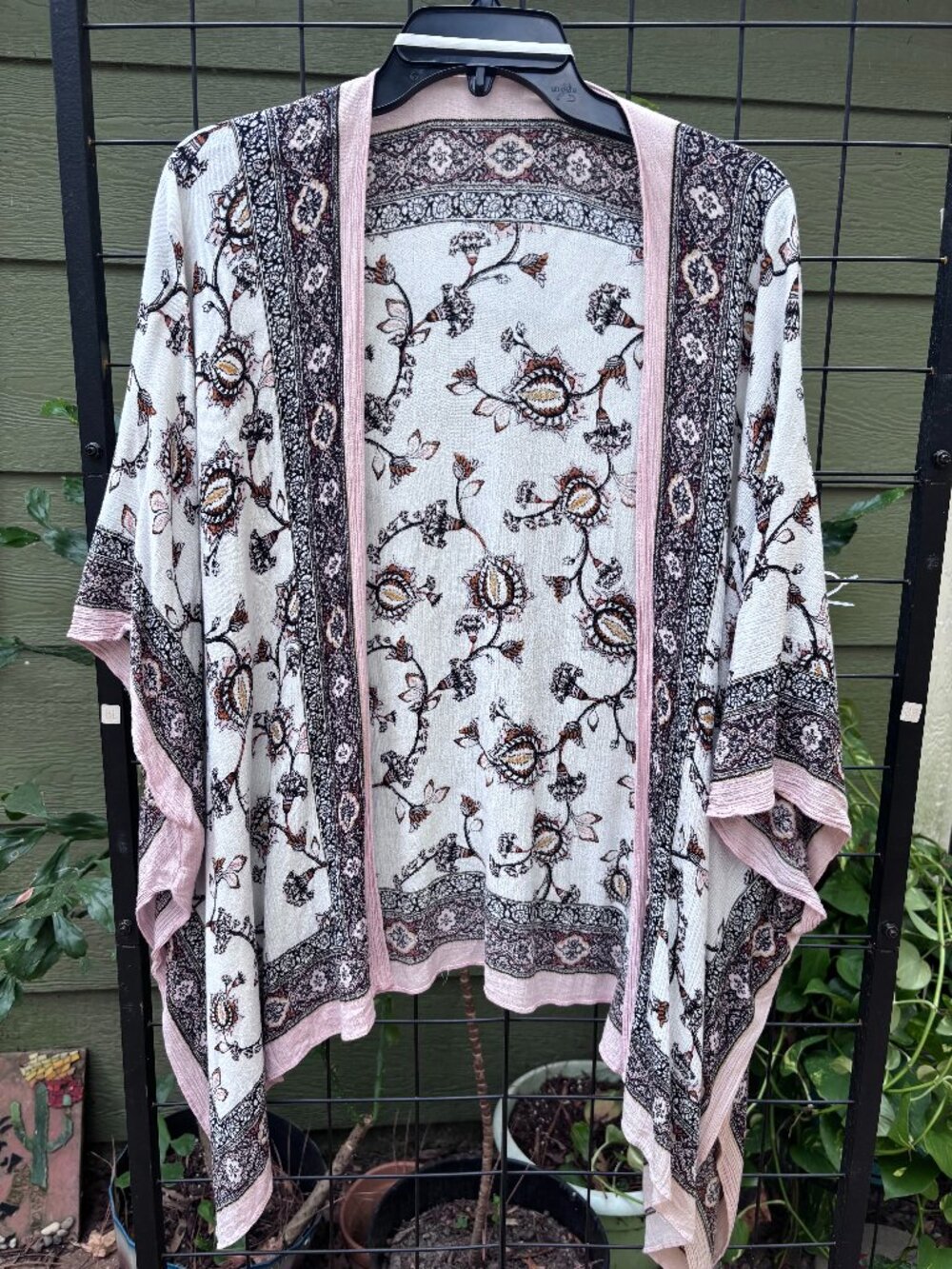 Ladies Kimono Style Open Drape Cardigan
